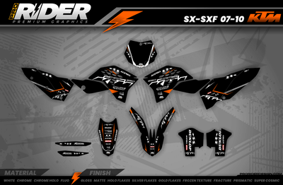 KTM Graphics SX XC SXF XCF EXC.. - ProLine Black/orange