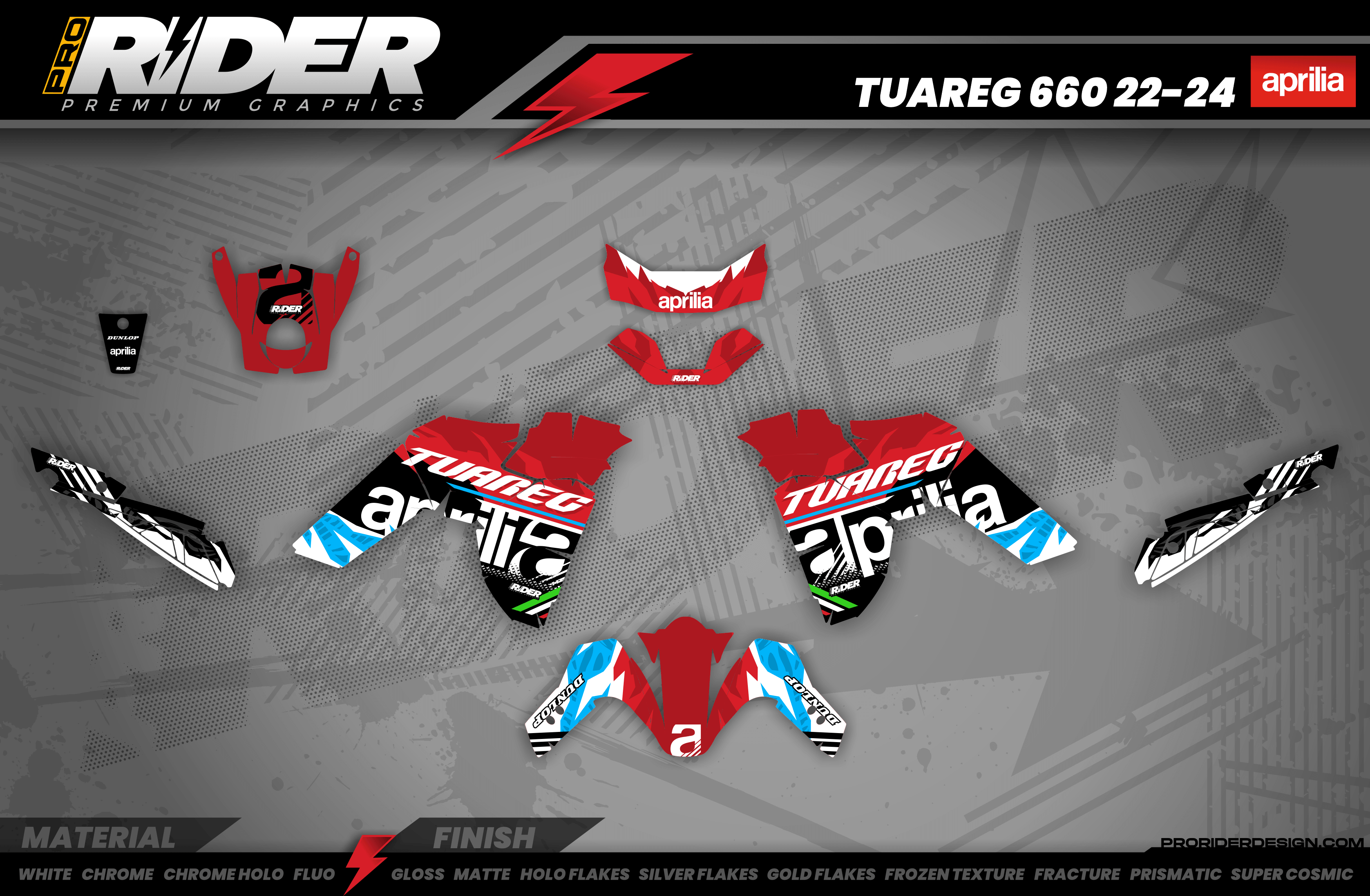 APRILIA TUAREG 660 Full Graphics Kit | Rhino