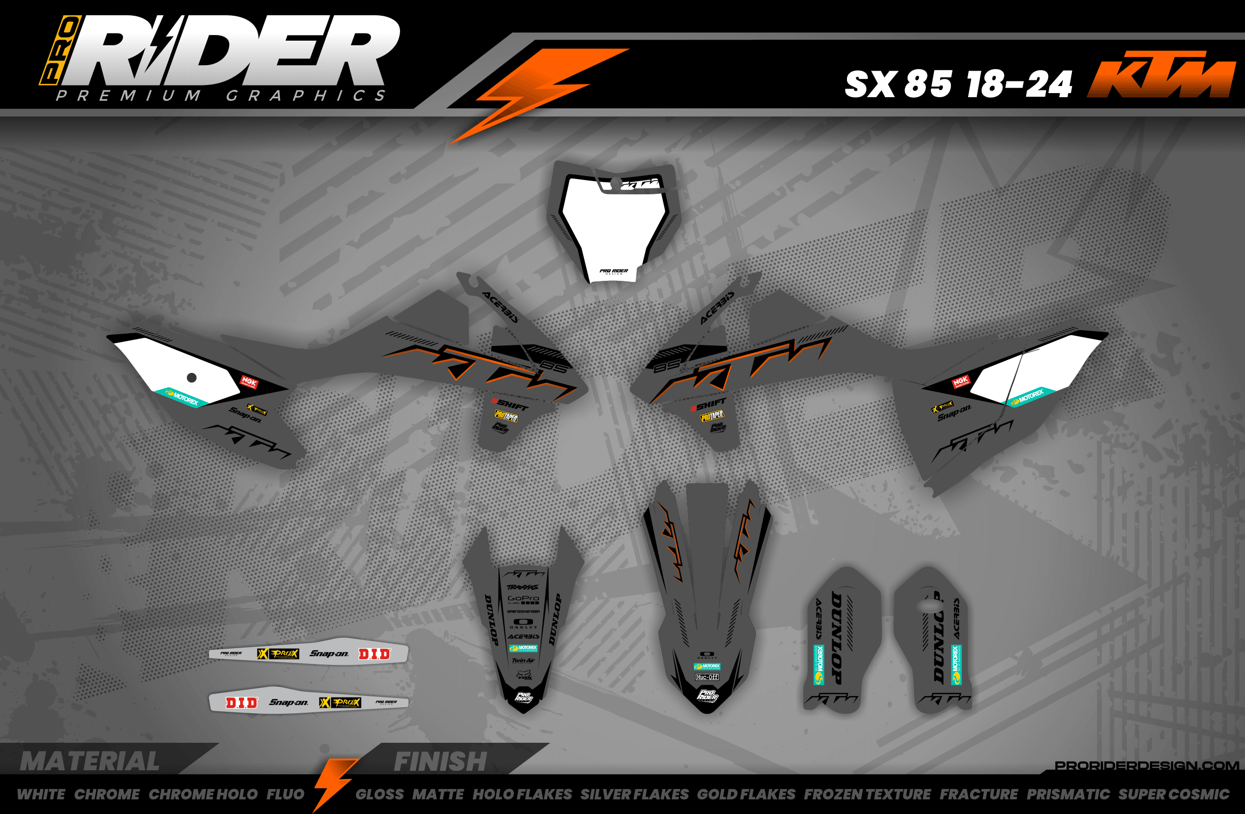 KTM Graphics SX XC SXF XCF EXC.. | Shadow Edition | Grey black