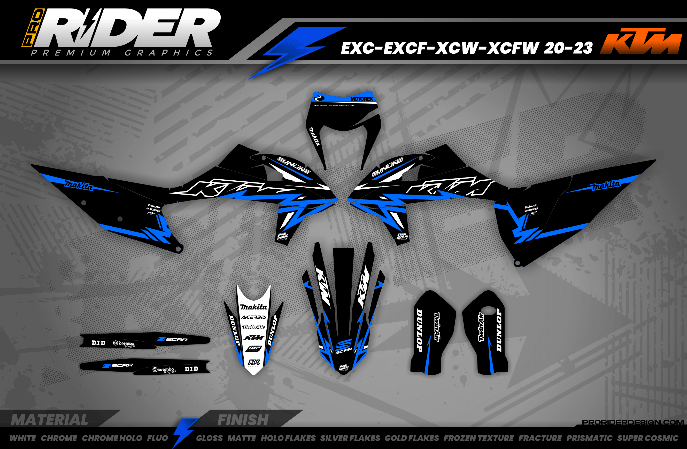 Custom Graphics KTM ELEKTRIKA.3 BLUE