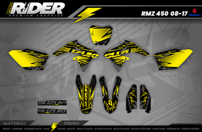 YELLOW BOLD EFFECT Suzuki Full Graphics Kit