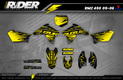 YELLOW BOLD EFFECT Suzuki Full Graphics Kit