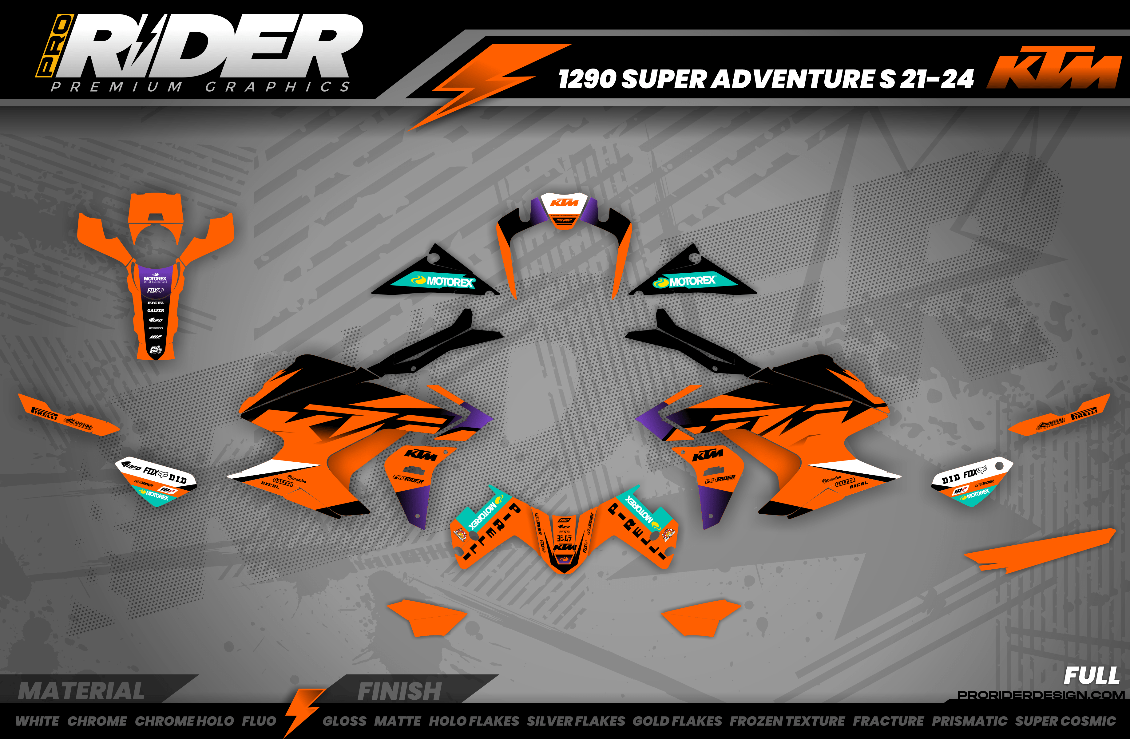 KTM ADVENTURE 1090 / 1190 & SUPER ADVENTURE 1290 / 1390  Full Graphics Kit | Davom
