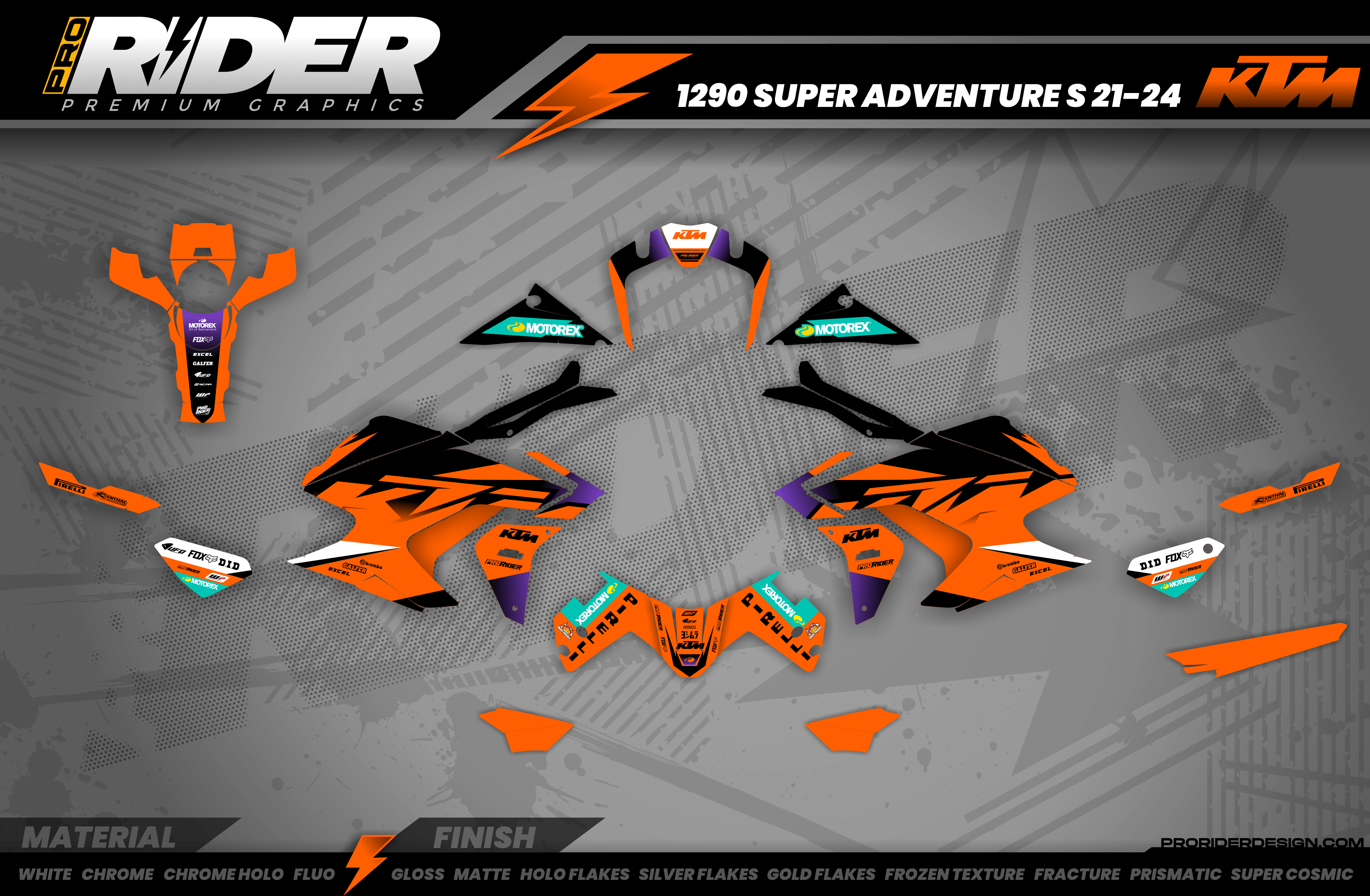 KTM ADVENTURE 1090 / 1190 & SUPER ADVENTURE 1290 / 1390  Full Graphics Kit | Davom