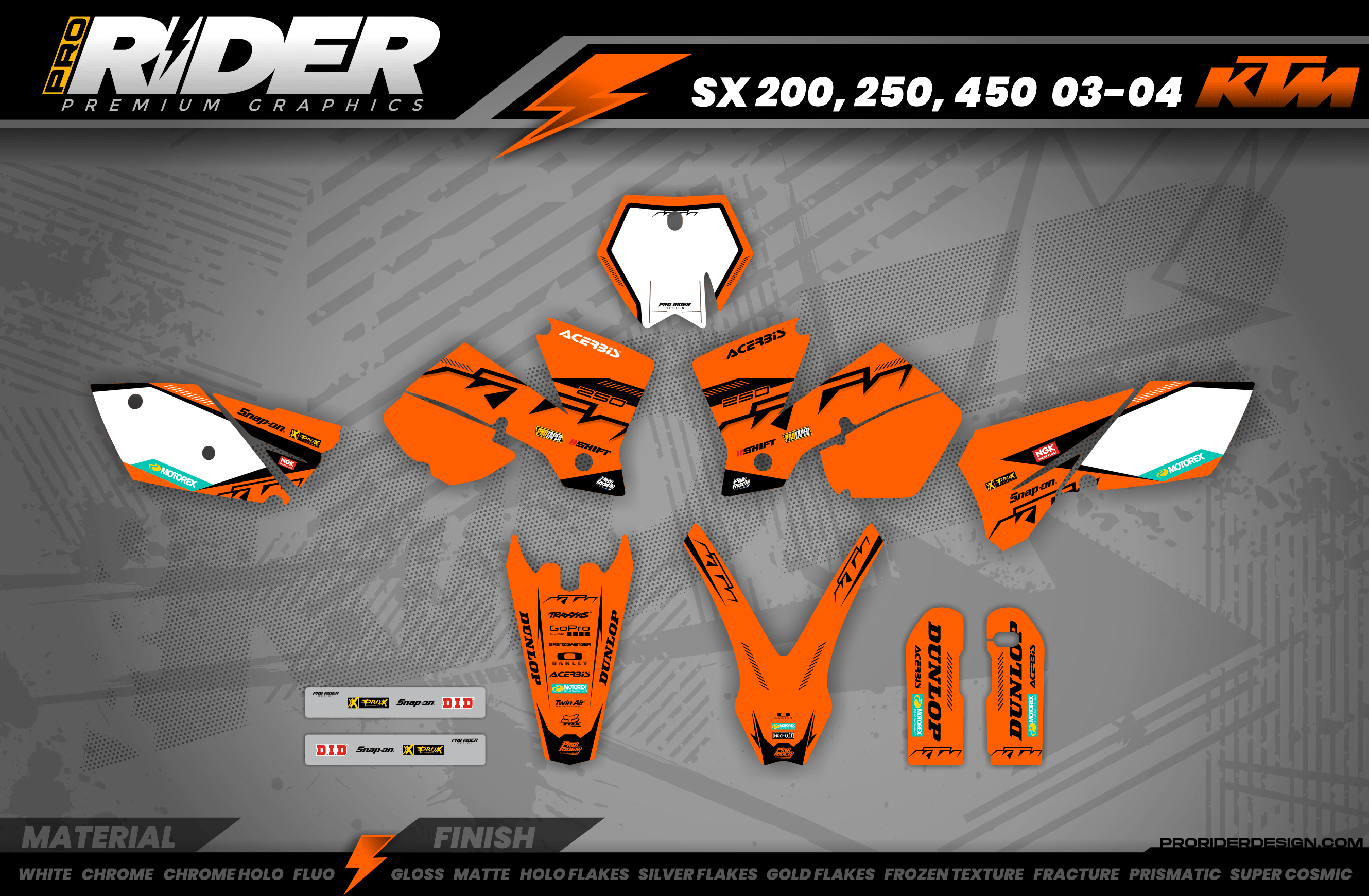 KTM Graphics SX XC SXF XCF EXC.. | Shadow Edition | Orange black