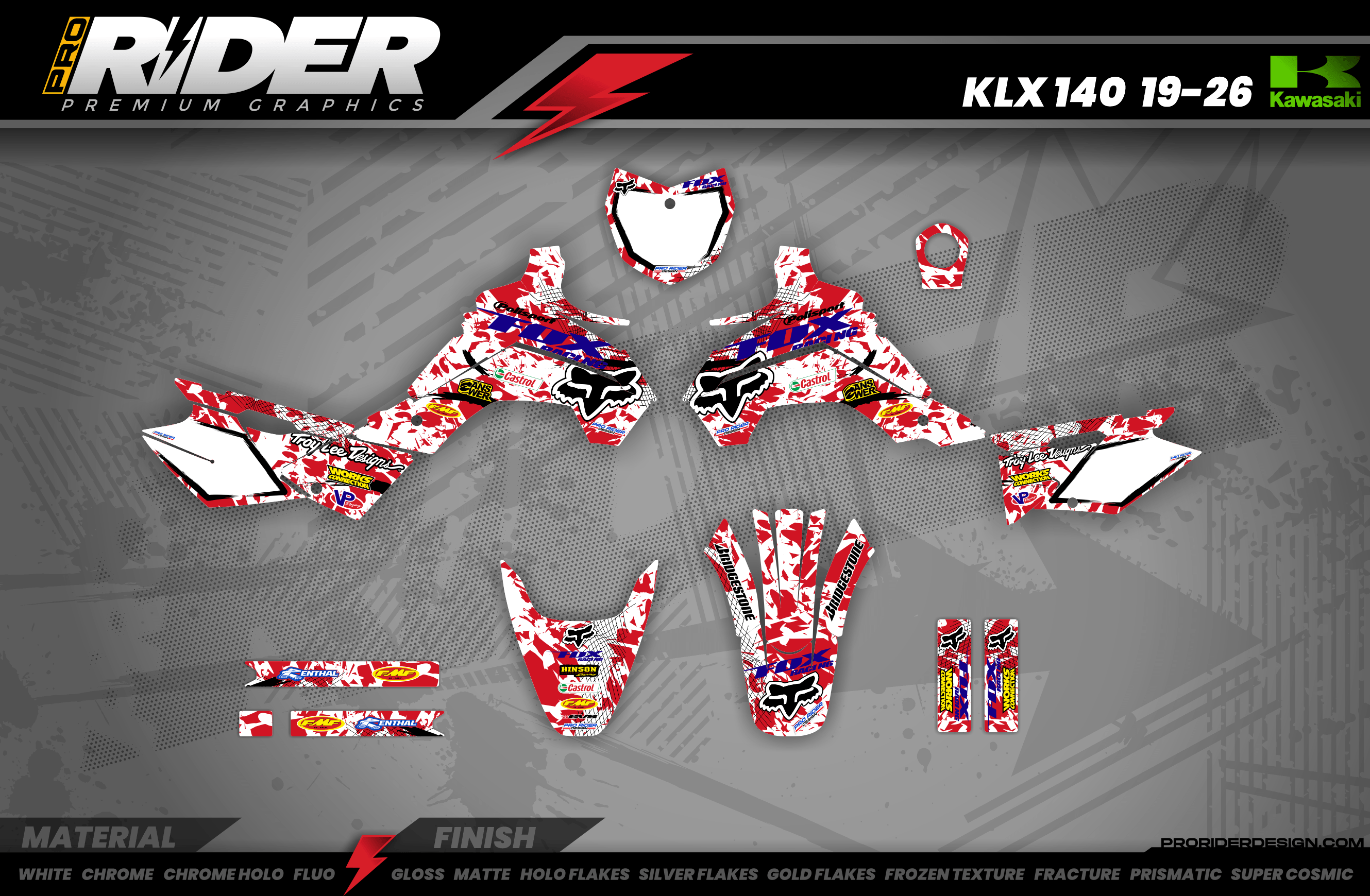 Graphics Kit FOX CAMO RED : amaze your friends with an original design