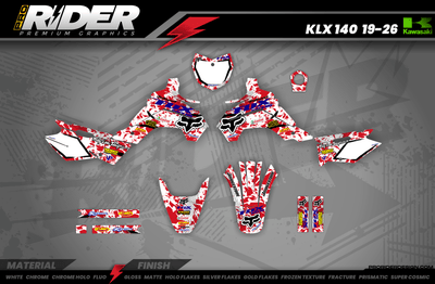 Graphics Kit FOX CAMO RED : amaze your friends with an original design