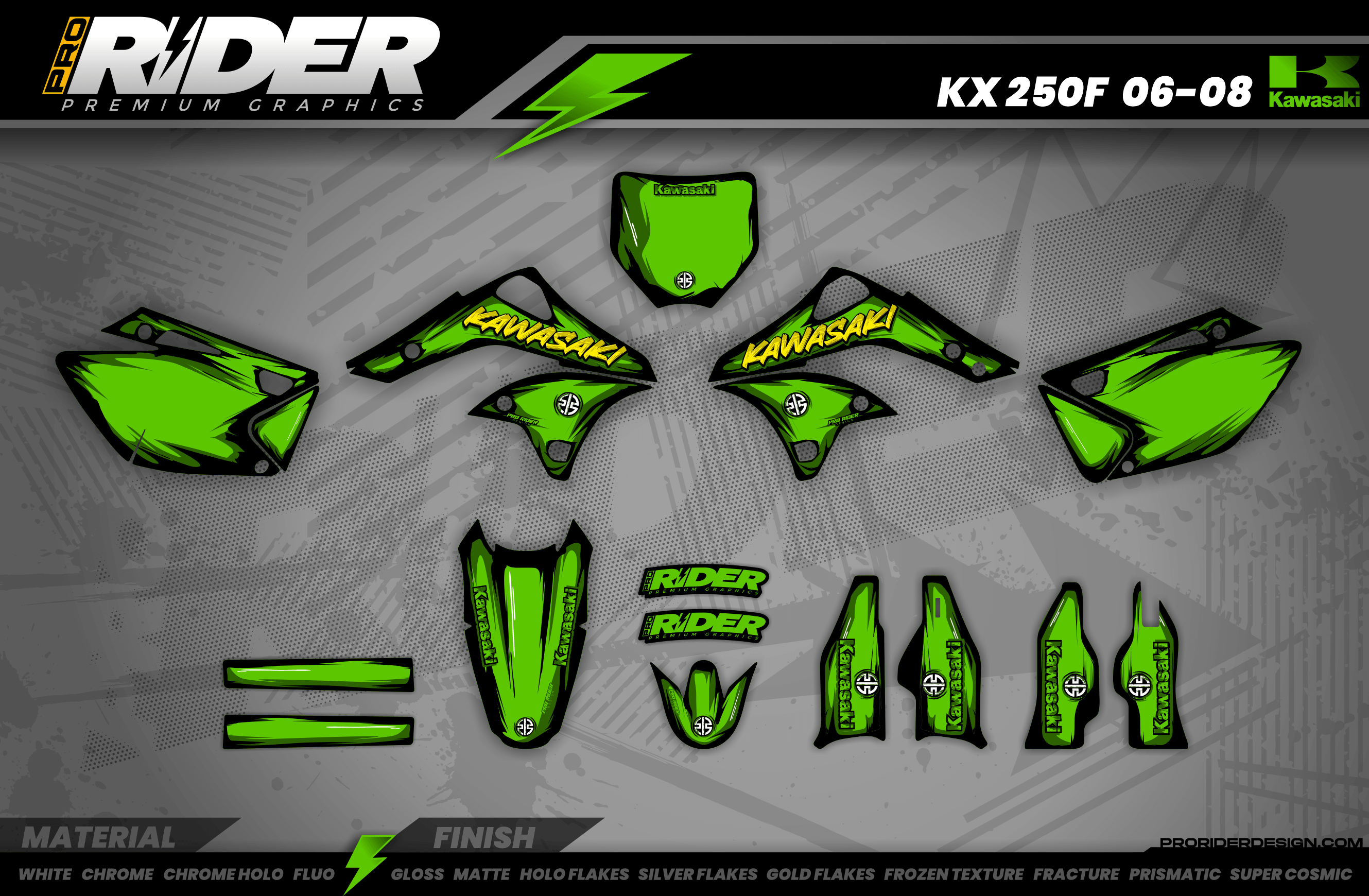 KAWA graphics KIT ARTEX GREEN