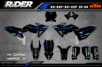 KTM Graphics SX XC SXF XCF EXC.. | Shadow Edition | Black blue