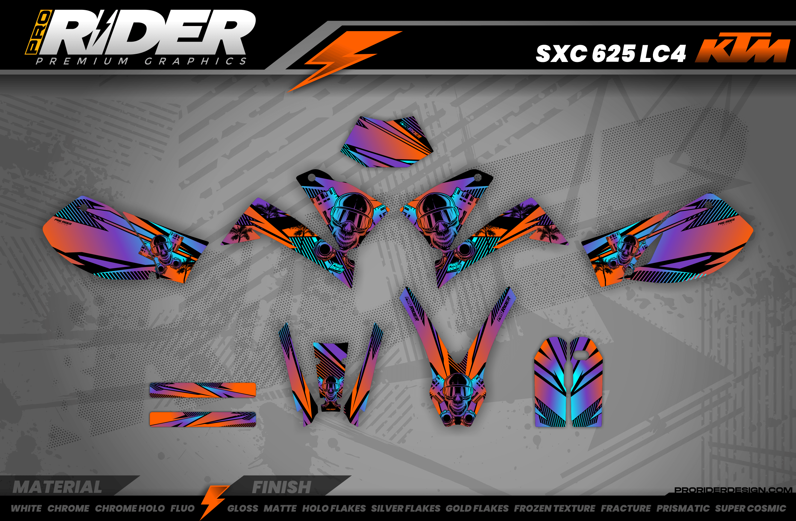 KTM SUPERMOTO Full Graphics Kit | Skull Trees