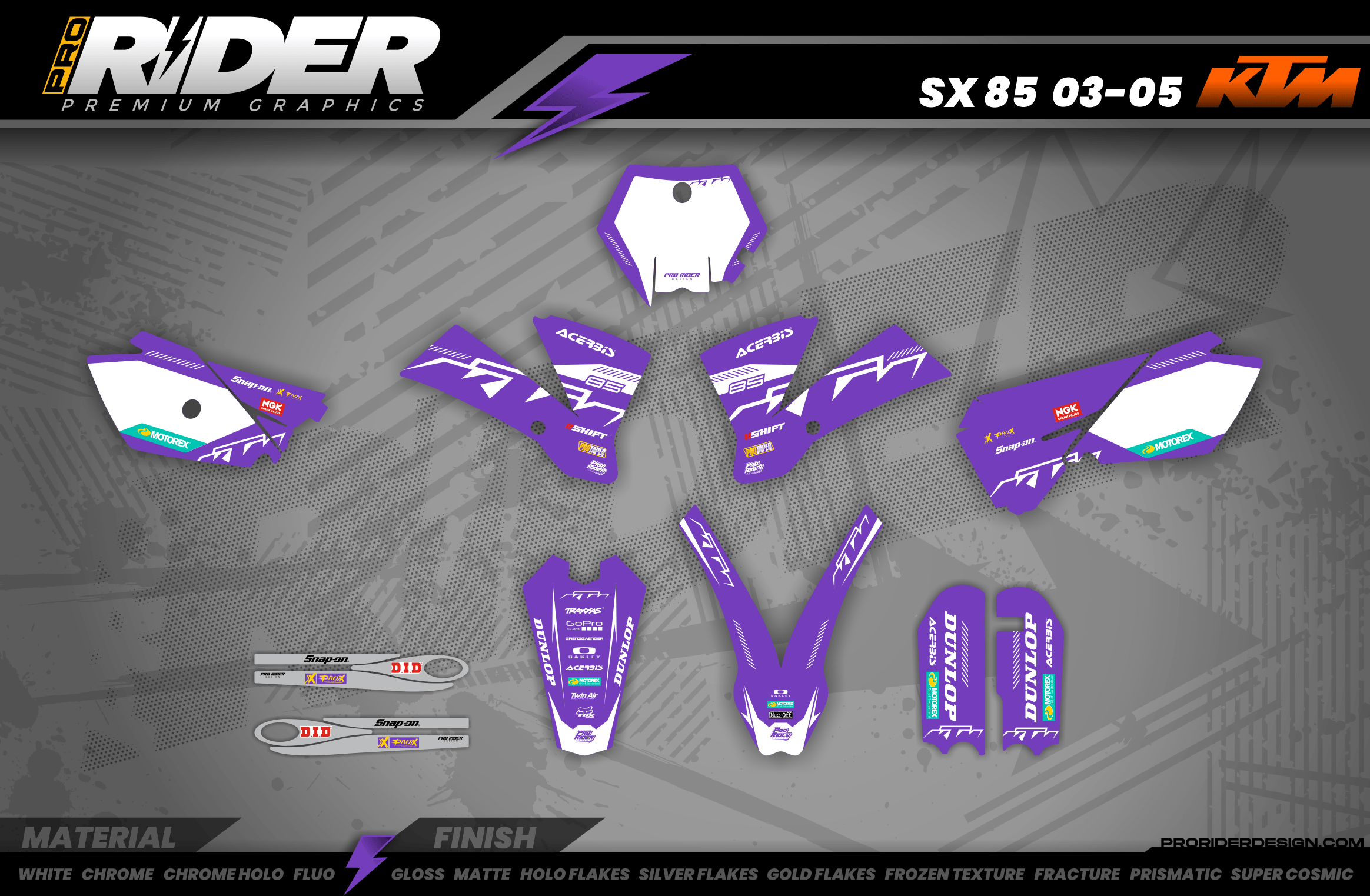 KTM Graphics SX XC SXF XCF EXC.. | Shadow Edition | Purple