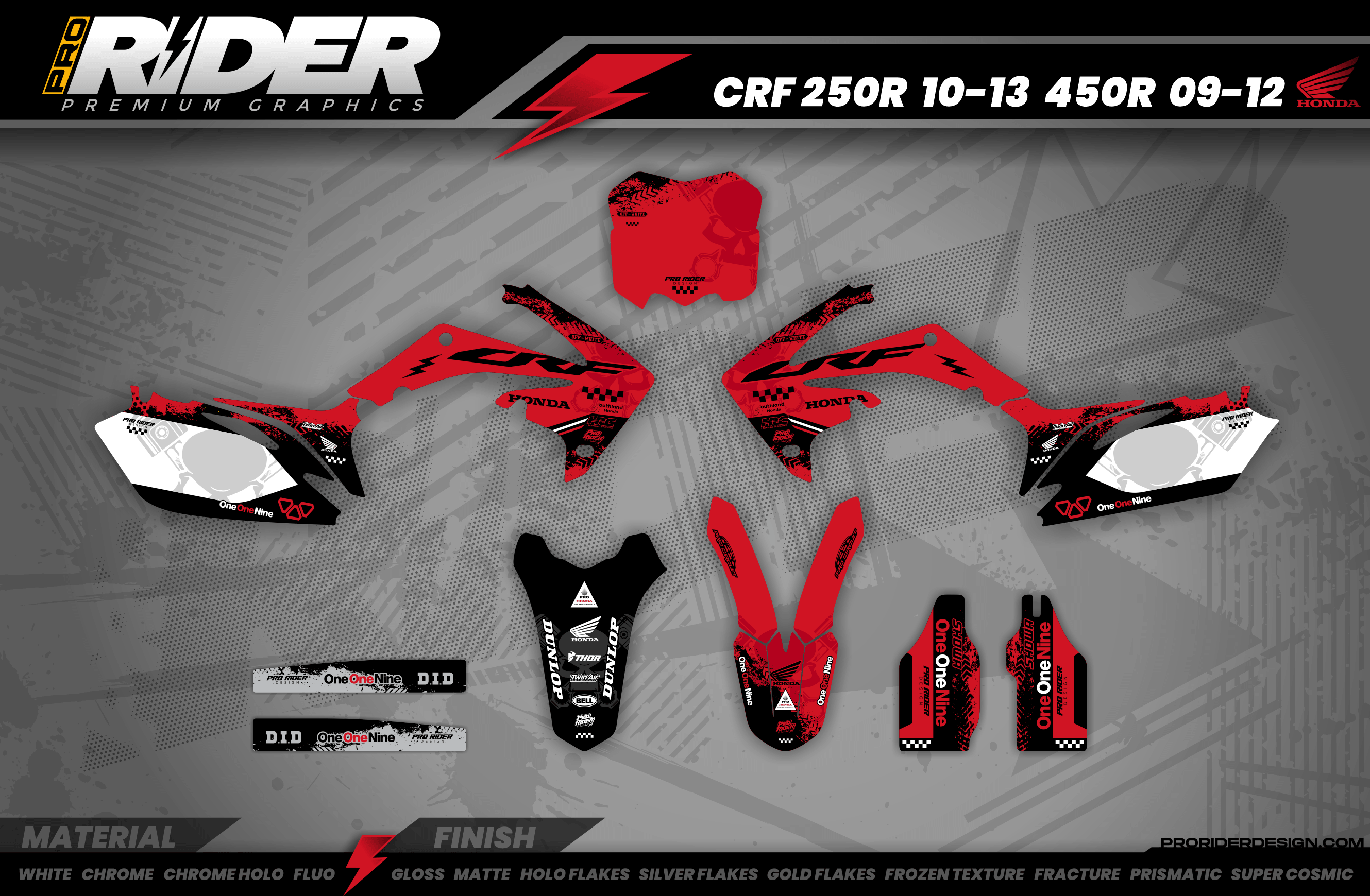 Graphics Kit HONDA Adrenaline Rush RED