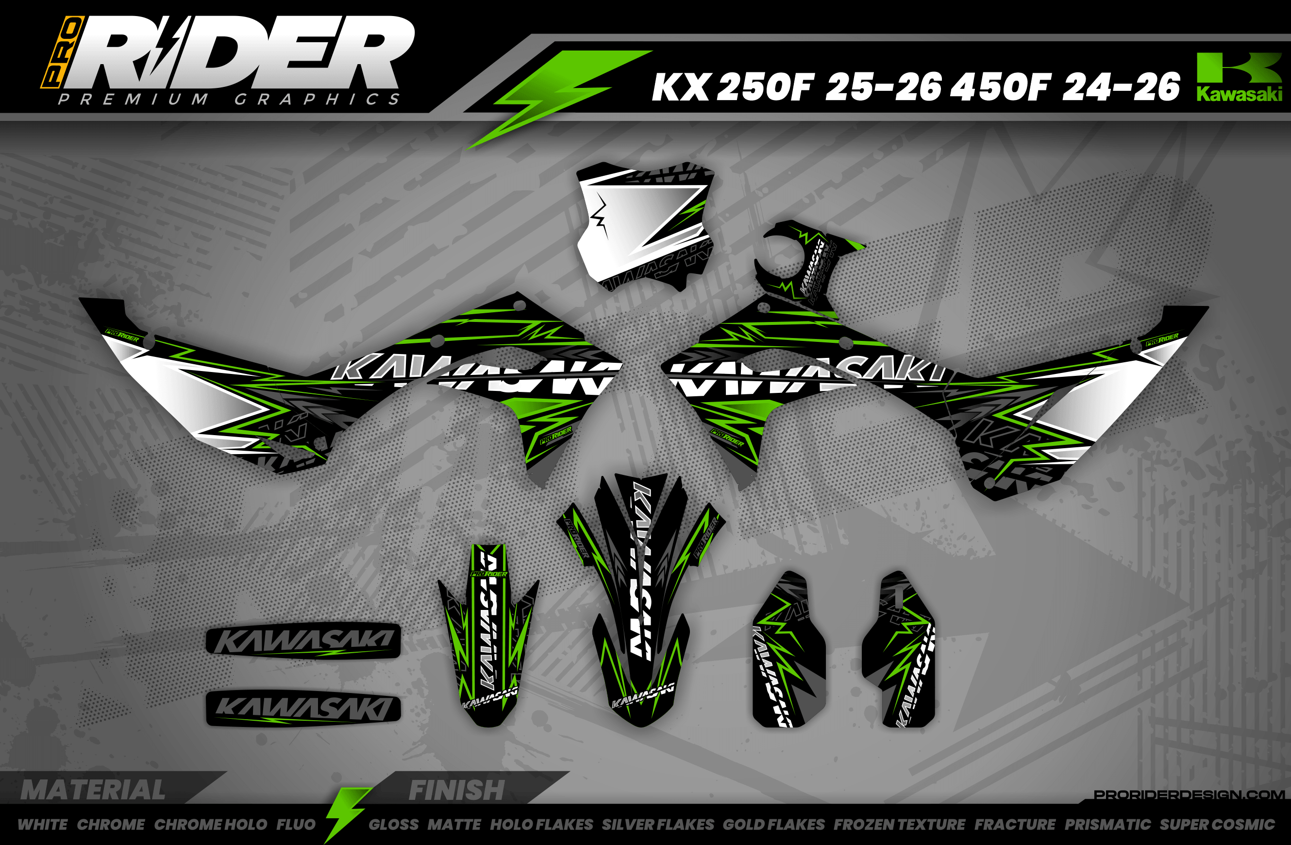 Kawasaki Full Graphics Kit | Redbud