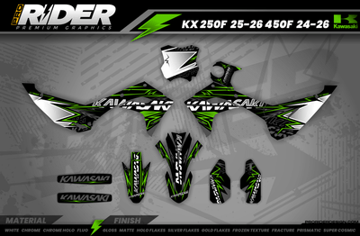 Kawasaki Full Graphics Kit | Redbud
