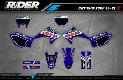 Graphics Kit LUCAS OIL BLUE : The best kit for your bike