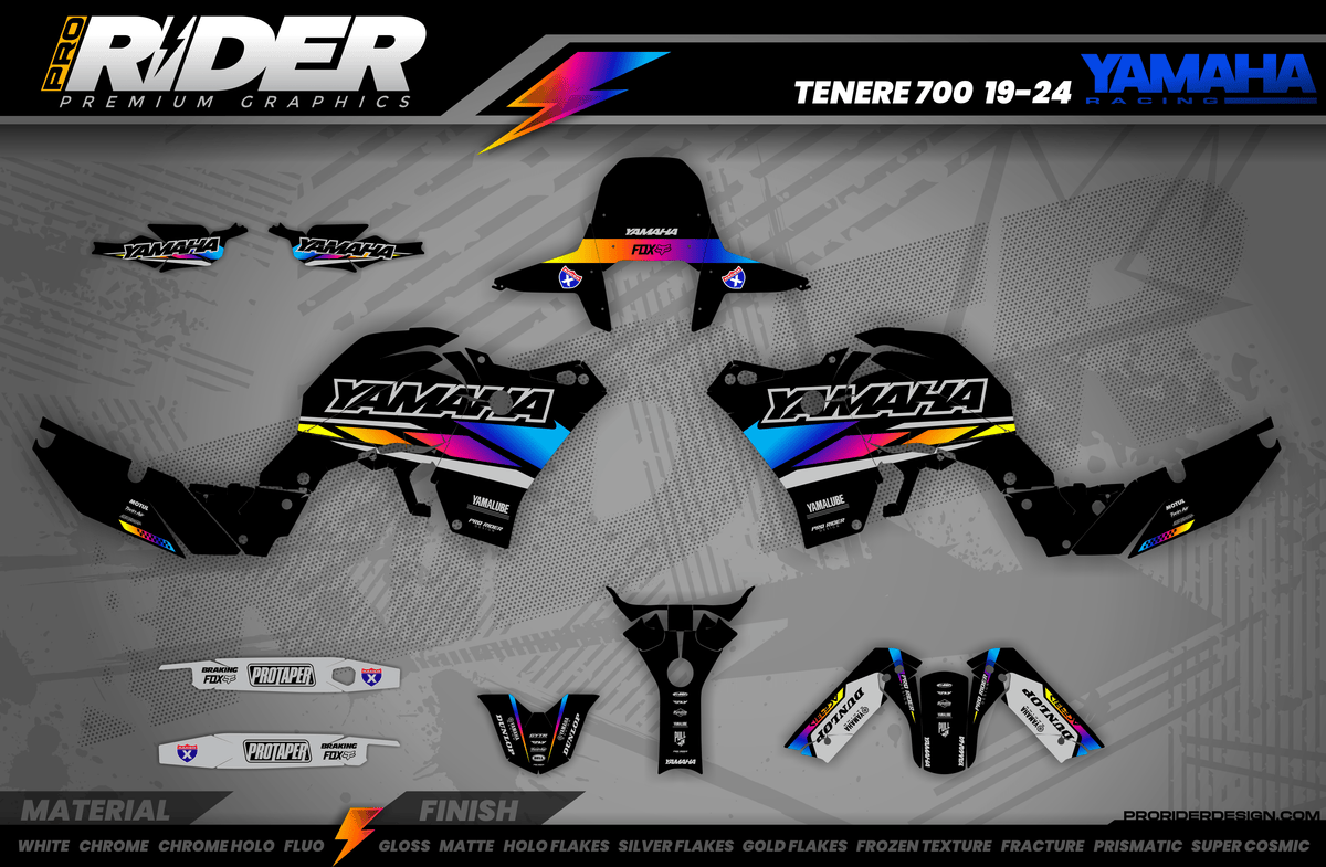 YAMAHA TENERE 700 Full Graphics Kit | Speed Blocks black