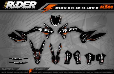KTM Graphics SX XC SXF XCF EXC.. - ProLine Black/orange