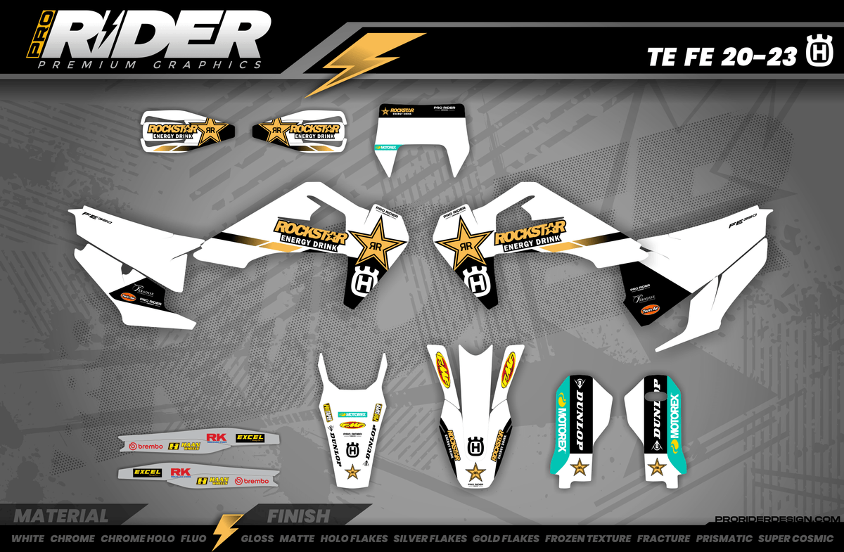 Custom Graphics Rockstar Husqvarna Factory Racing TC FC TE FE TX FX