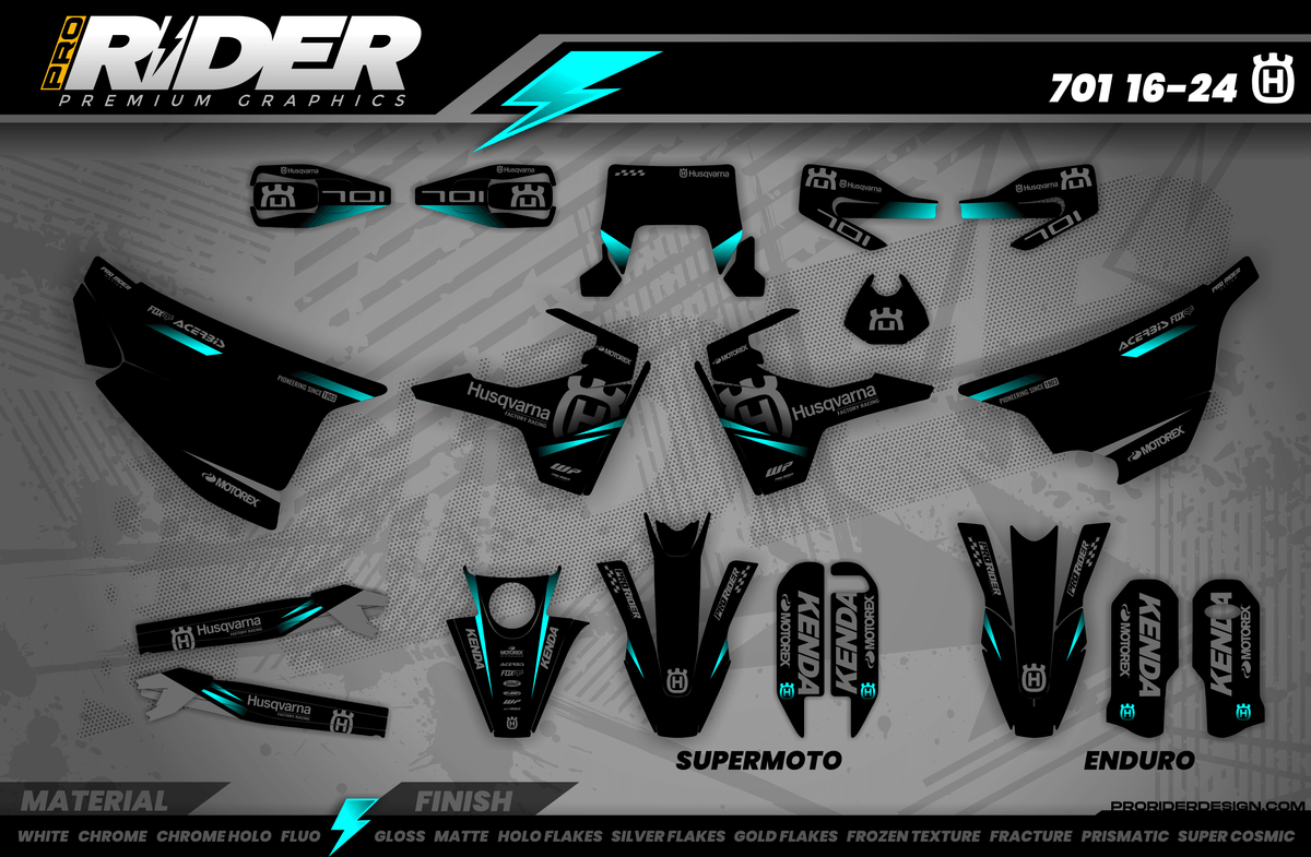 ORIGINE BLACK 701 Husqvarna Full Graphics Kit