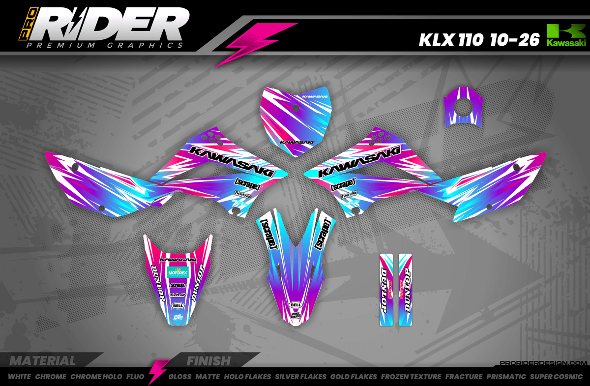 KAWASAKI Mini Full Graphics Kit | Savage