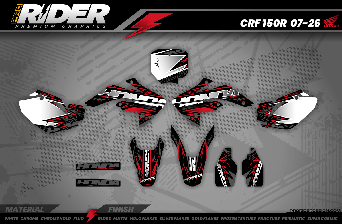 HONDA Full Graphics Kit W-RED BOLD EFFECT