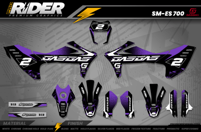 GASGAS 700 Full Graphics Kit | Ignis Purple