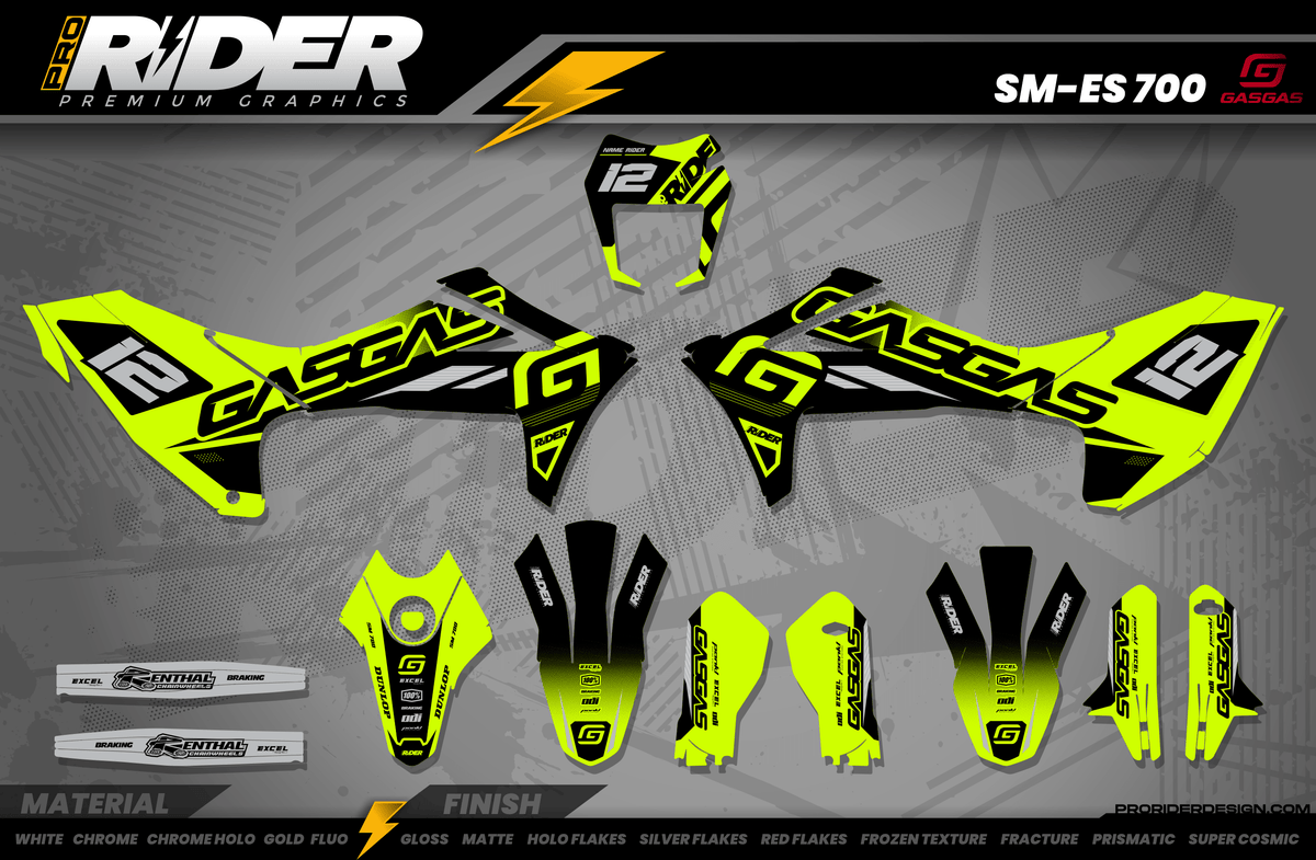 GASGAS 700 Full Graphics Kit | Twelv Neon