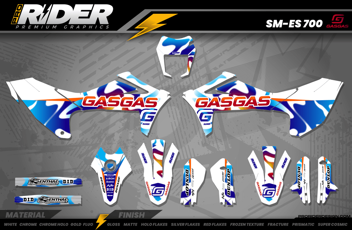 GASGAS 700 Full Graphics Kit | White Cipher