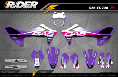 GASGAS 700 Full Graphics Kit | Monolith Purple