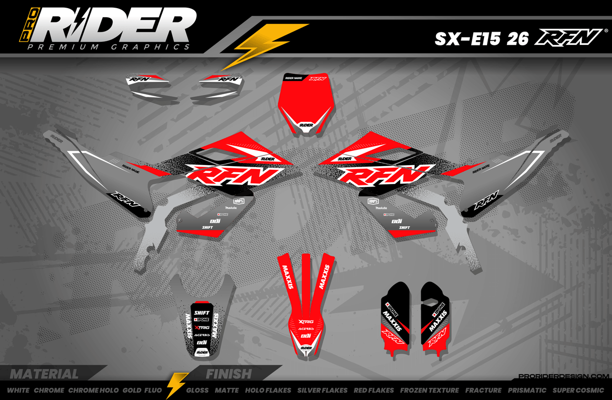 RFN Full Graphics Kit | Grey Obsidian