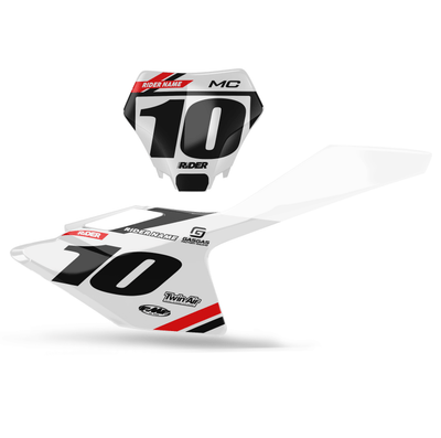 GASGAS Custom Number Plates | Vantek White Black