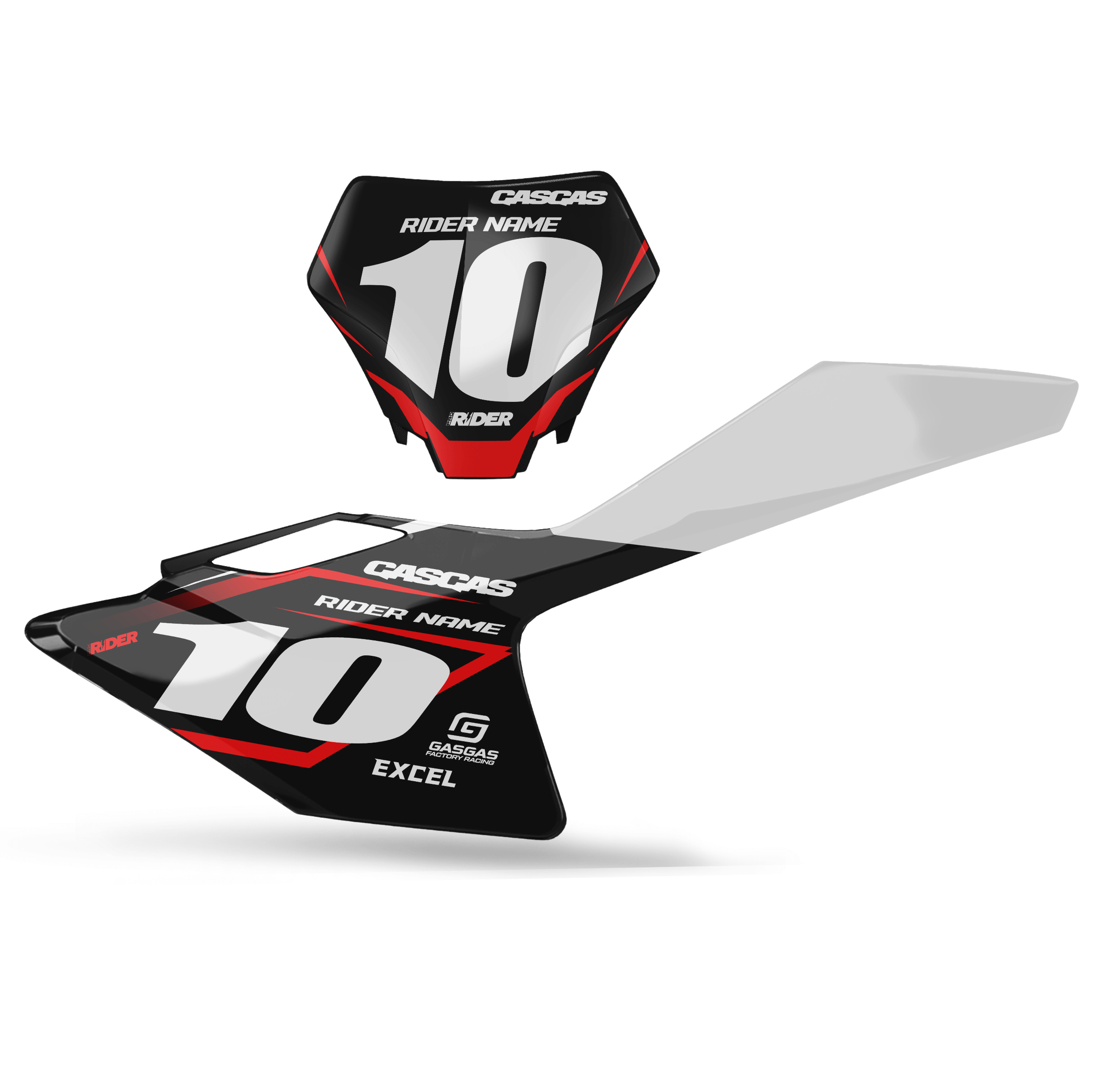 GASGAS Custom Number Plates | Sprint Black Black