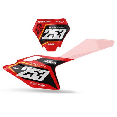 GASGAS Custom Number Plates | Vortax Red Black