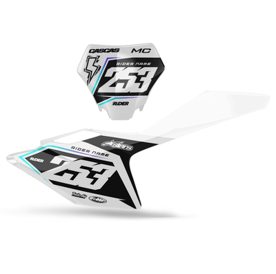 GASGAS Custom Number Plates | Vortax Black White