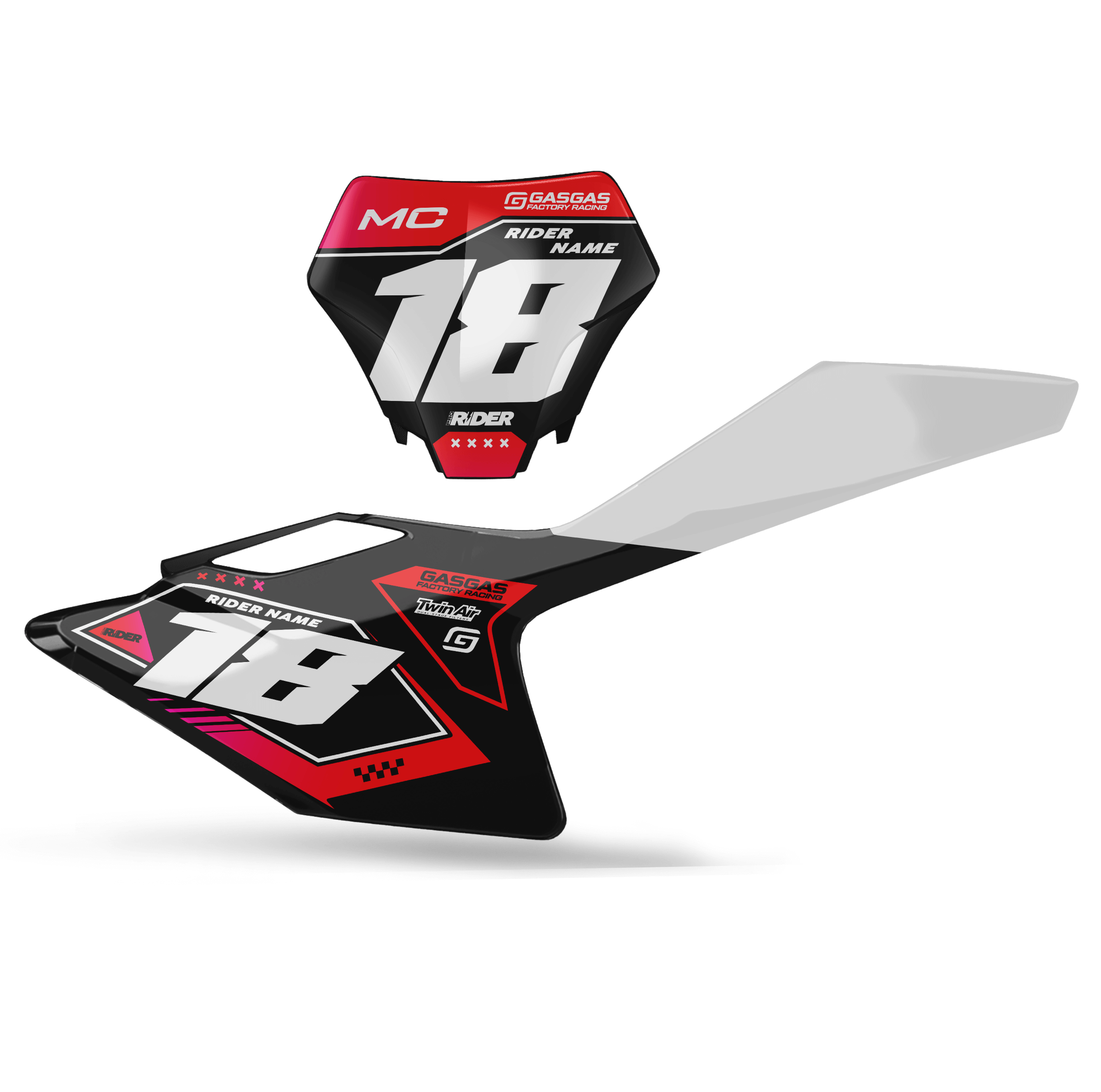 GASGAS Custom Number Plates | Zest Black Black