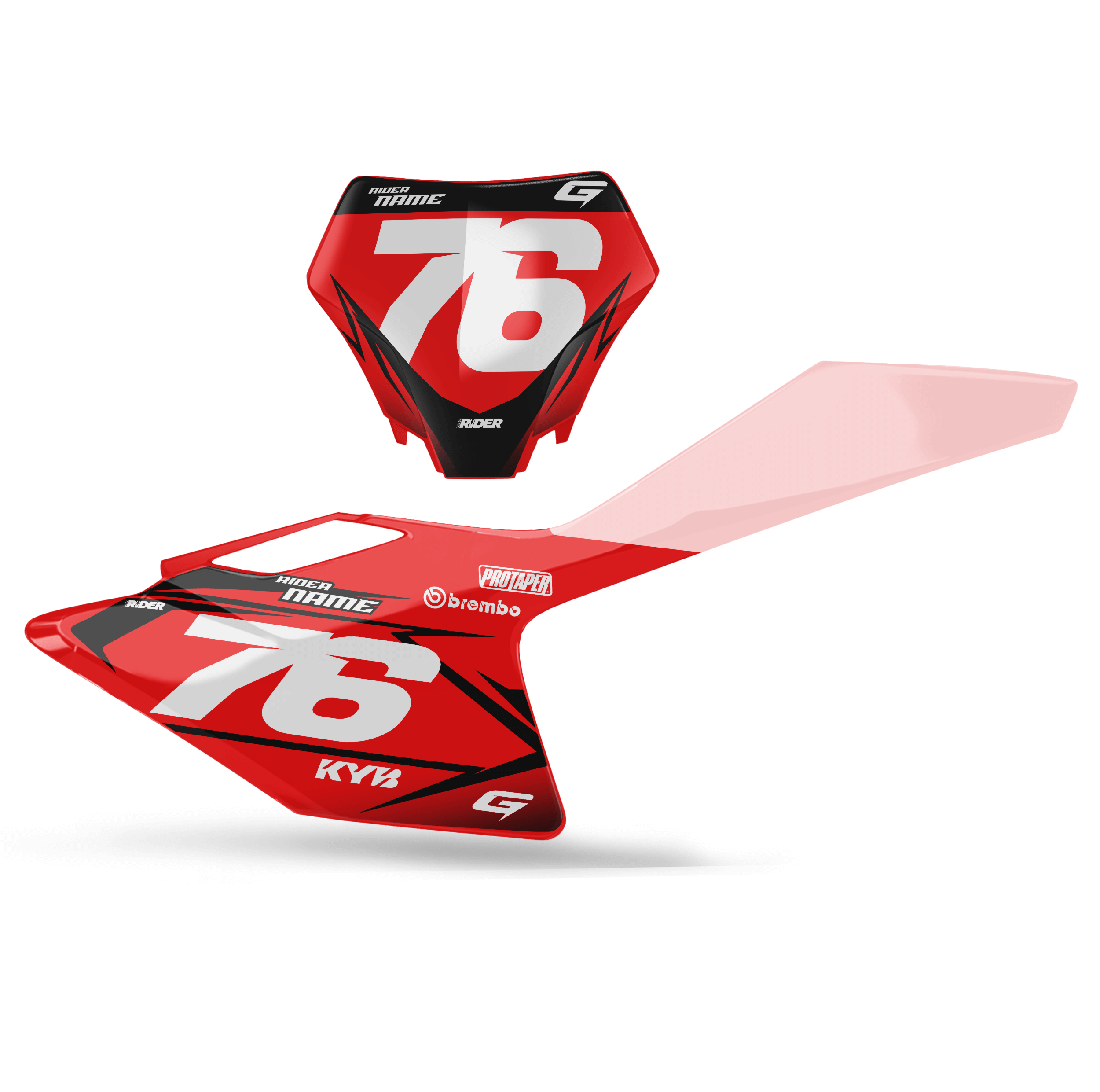 GASGAS Custom Number Plates | Blast Red Red