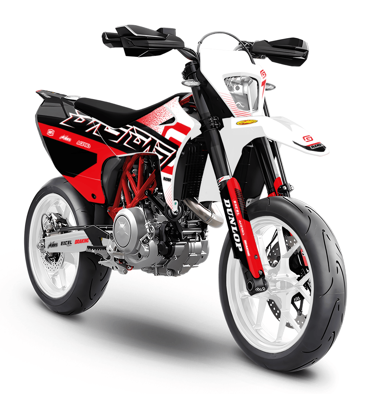 GASGAS 700 Full Graphics Kit | Phantom White Red