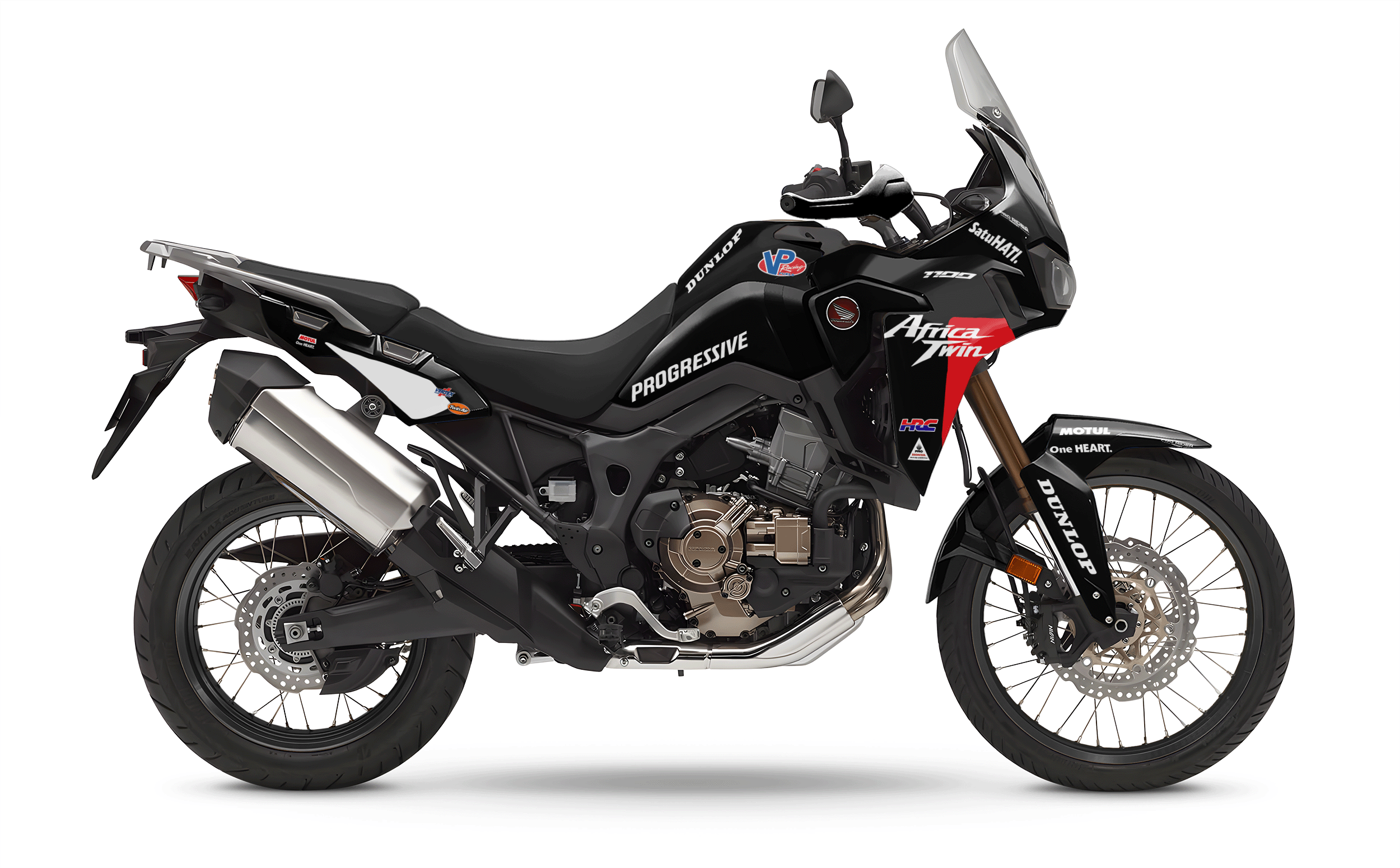 HONDA AFRICA TWIN Full Graphics kit | Team Progressive black