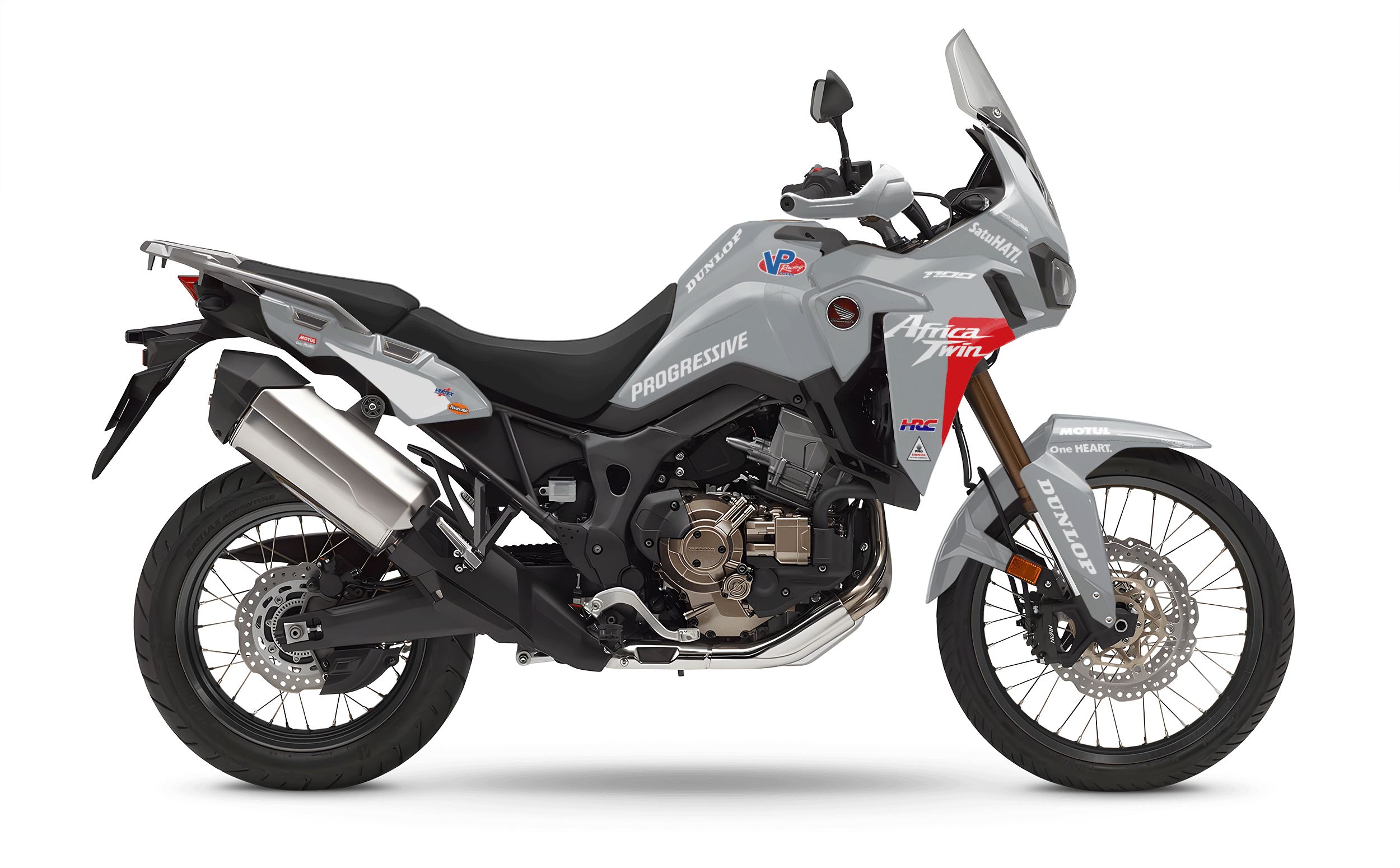 HONDA AFRICA TWIN Full Graphics kit | Team Progressive grey