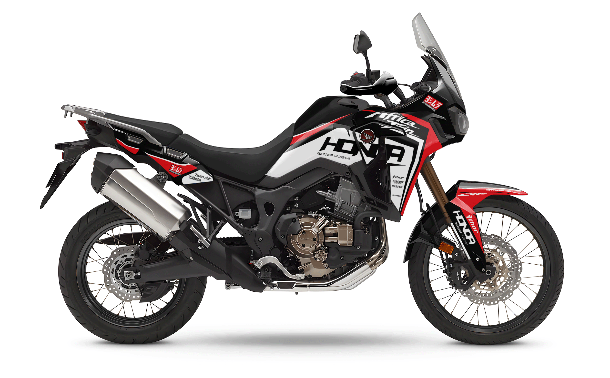 HONDA AFRICA TWIN Full Graphics kit | Red Frame