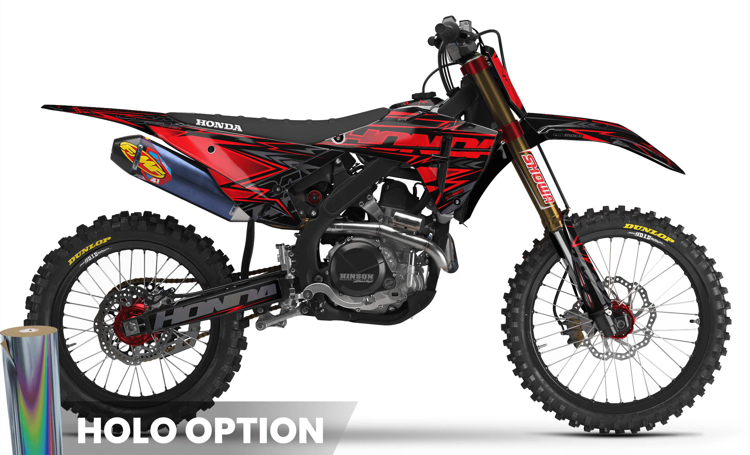HONDA Full Graphics Kit RED BOLD EFFECT