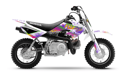 HONDA CRF 50 / 70 / 80 / 100 / 110 / 125 Full Graphics kit | Rainbow purple