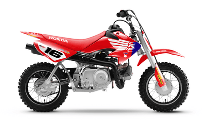 HONDA CRF 50 / 70 / 80 / 100 / 110 / 125 Full Graphics kit | HRC Red Wings