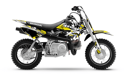 HONDA CRF 50 / 70 / 80 / 100 / 110 / 125 Full Graphics kit | Alpinestars yellow
