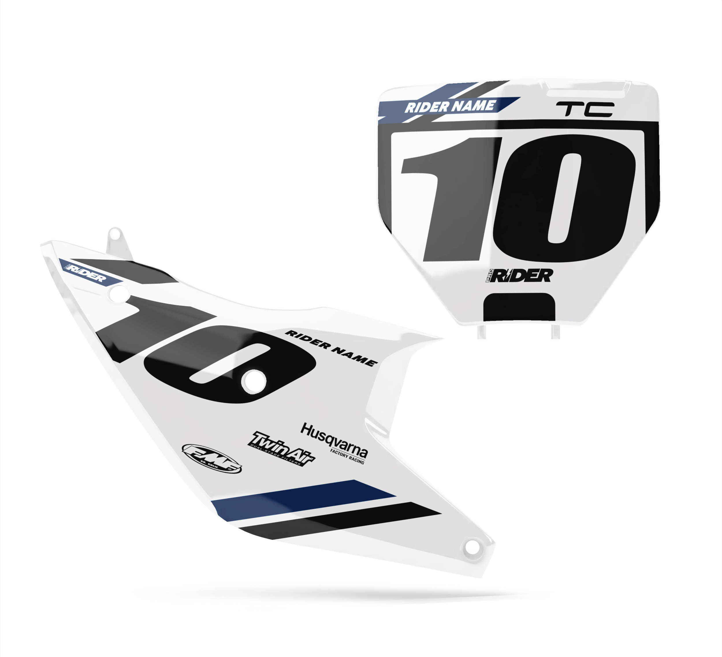 HUSQVARNA Custom Number Plates | Ikon White White