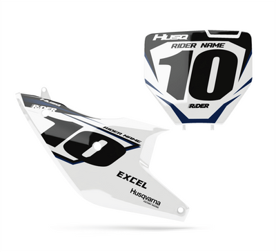 HUSQVARNA Custom Number Plates | Ivan White Black