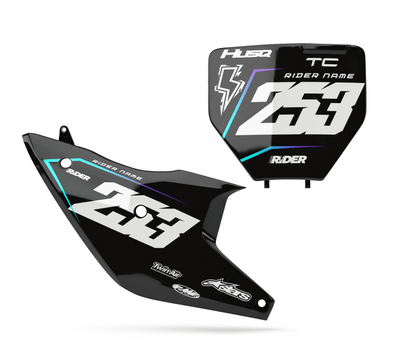 HUSQVARNA Custom Number Plates | Vakano Black Teal
