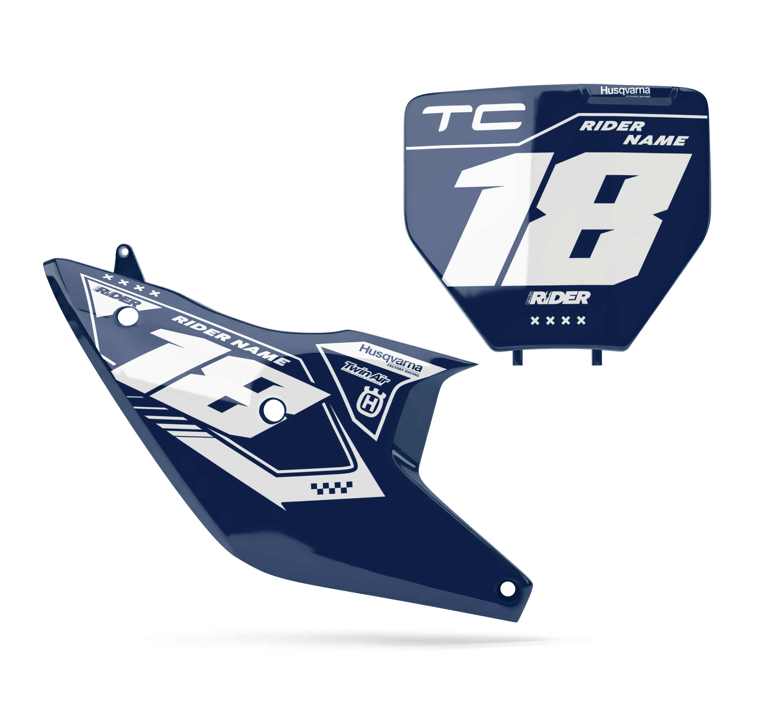 HUSQVARNA Custom Number Plates | Albax Full Blue