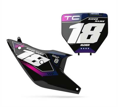 HUSQVARNA Custom Number Plates | Kinetik Black Black Gradient