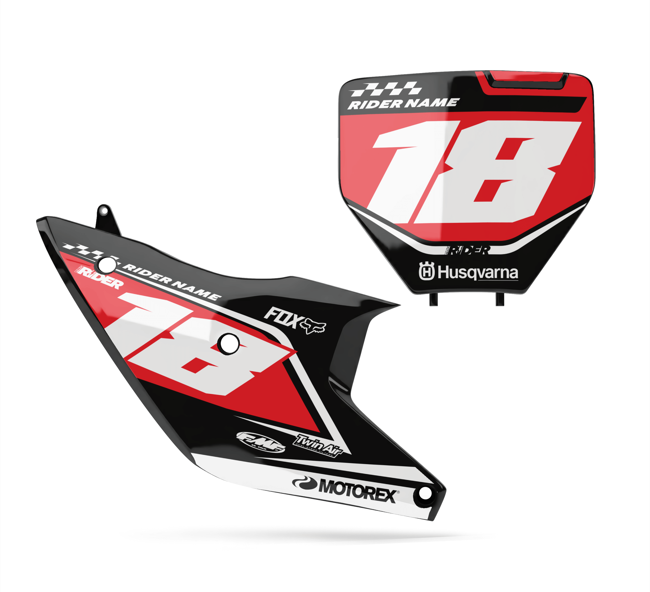 HUSQVARNA Custom Number Plates | Kantik Red